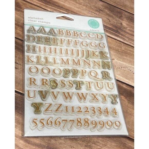 MARTHA STEWART REQUIEM FONT ALPHABET CLEAR CLING PHOTOPOLYMER STAMP SET - Picture 1 of 4